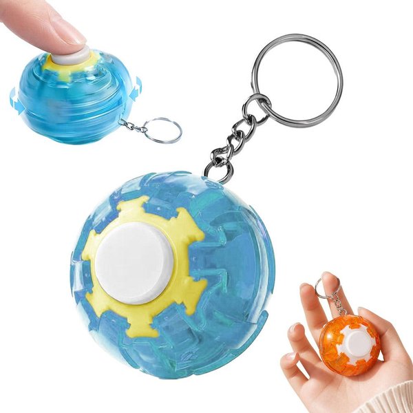 Obrotowy Brelok Fidget Spinner PiłEczka 3D NaciśNij Odbijanie Zabawka Do Redukcji Stresu Mini PrzenośNa Zabawka Sensoryczna Zawieszka Do Plecaka-image