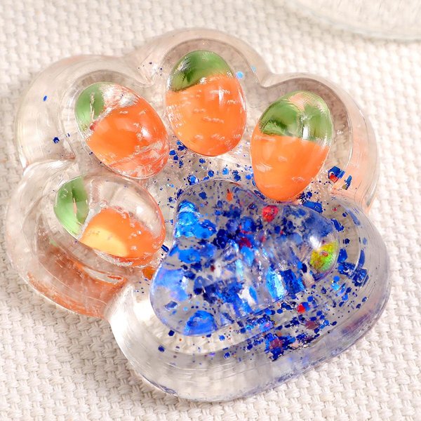Juguete Alivio Del EstréS De Pata De Gato De SimulacióN Squishy, Juguete Sensorial Fidget De Levantamiento Lento Para NiñOs Adultos Regalo De RelajacióN Orange-image