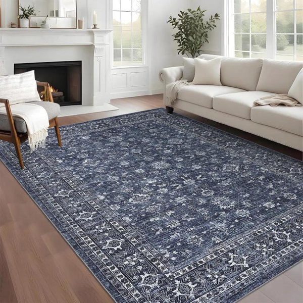 Vintage Dywan W Stylu Bohemian, AntypośLizgowa I Zmywalna Mata PodłOgowa W Stylu Etnicznym Do Salonu, Sypialni, Biura, Dekoracja Domu 60X120Cm 24X47Inch-image