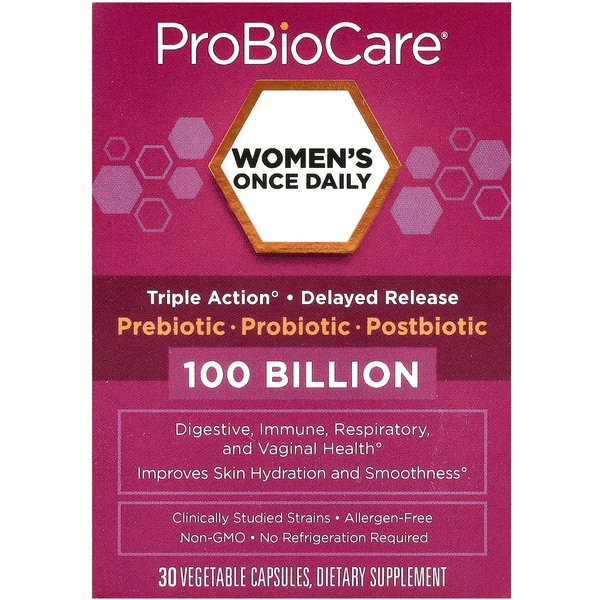 Probiocare, ProbióTico De Una Vez Al DíA Para Mujeres, 100 Mil Millones, 30 CáPsulas Vegetales-image