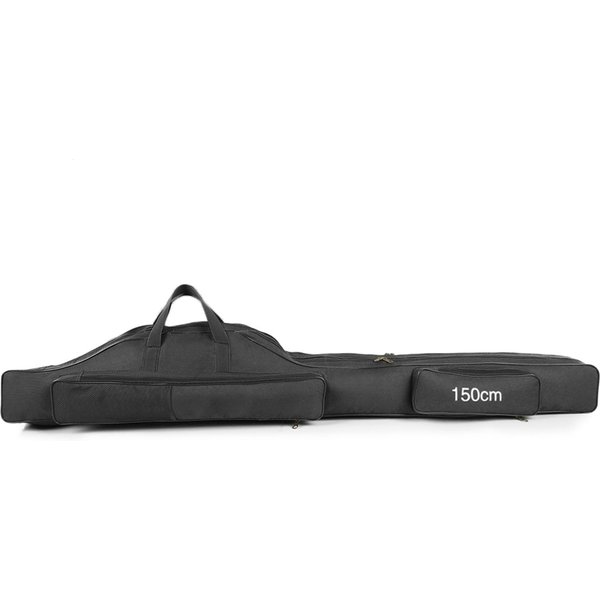 Lixada Bolsa De Pesca Plegable PortáTil 190Cm Bolsa Para CañA De Pescar, Carrete, CañA De Pescar, Equipo, Aparejos, Herramienta, Estuche De Transporte, Portador, Viaje 150Cm/4.9Ft Negro-image