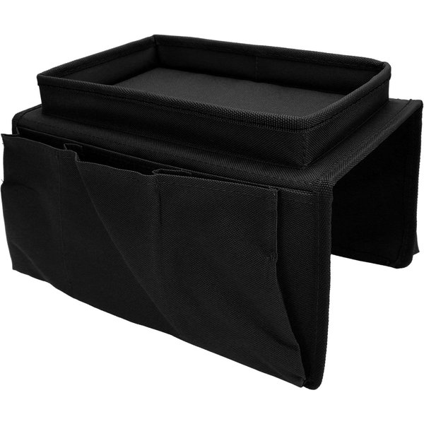 Organizador De Control Remoto De TV Para Reposabrazos De Sofá De 4 Bolsillos Bolsa Para SillóN Sofá Con Bandeja Portavasos Negro Negro-image