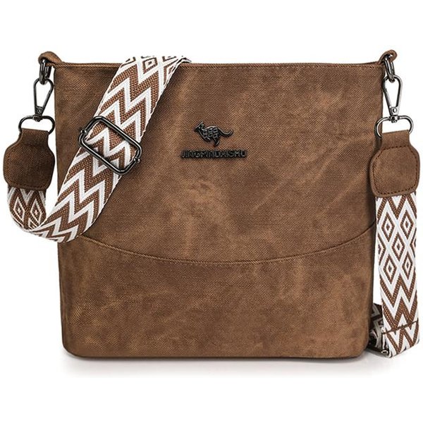 MięKka SkóRzana Damska Torba Crossbody Dojazdy DużA Pojemność Torba Na Ramię BrąZowy-image