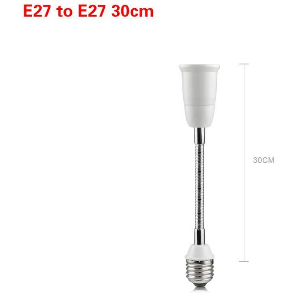1 Szt. Elastyczny 16CM 20CM 30CM 35CM 50CM 60CM E27 Gniazdo Adaptera PrzedłUżAjąCego żAróWka LED Uchwyt Lampy 30Cm-image