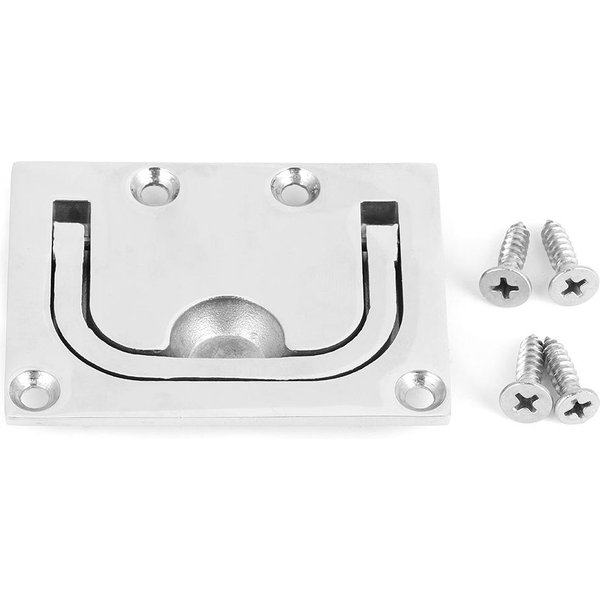 Acero Inoxidable 316 Manija De Tirador Cuadrada Para Escotilla Anillo De ElevacióN Empotrado Marino Accesorios Para Barcos White-image