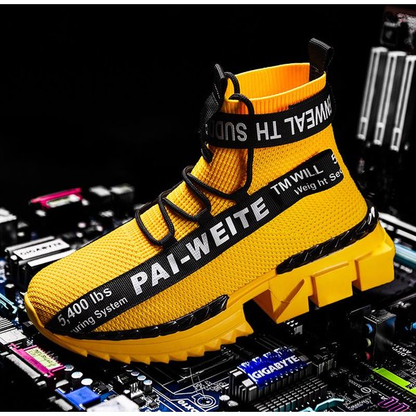 Zapatos Para Hombre, Zapatillas Deportivas, Tenis Masculinos, Zapatos De Lujo, Zapatillas Casuales Para Hombre, Zapatillas De Deporte Transpirables De Moda, Zapatillas Para Correr Para Hombre 43 Yellow-image