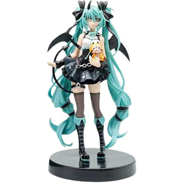 Nuevo Anime 19CM Hatsune Miku PequeñO Demonio Mapache Kawaii Figura De AccióN MuñEca De PVC Figura Figuras Juguetes Adorno De Escritorio Regalo De Vacaciones-image