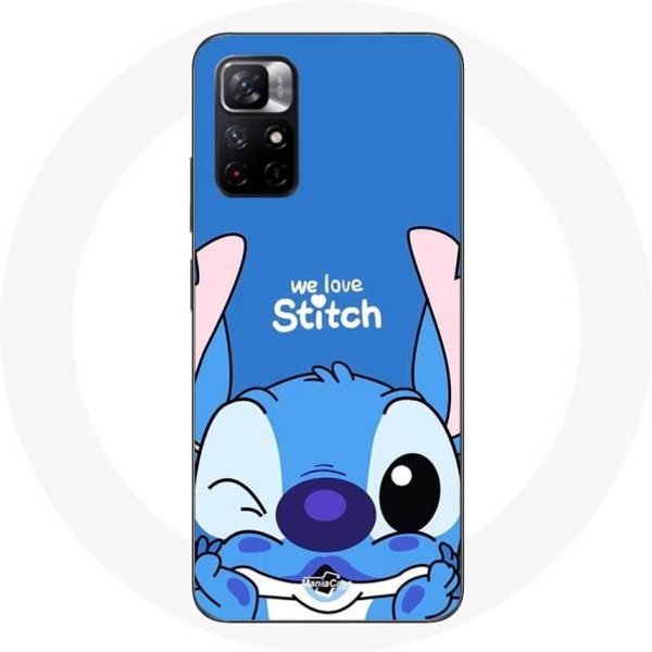 Coque Redmi Note 11 5G Stitch Cute Ohana Stitch Bleu Front Bleu-image