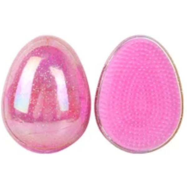 Mini Cepillo Desenredante Para El Cabello, Forma De Huevo, Redondo, Para Masaje Del Cuero Cabelludo, Peine Para Cabello Enredado, Peine De PeluqueríA, Peine De Viaje PúRpura-image