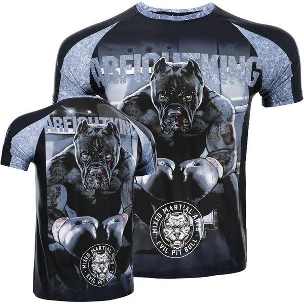 Muay Thai Jiu-Jitsu BrasileñO Estampado 3D Deportes Secado RáPido Transpirable Camiseta Para Hombre Exterior Entrenamiento Callejero Manga Corta Padre-Hijo 4XL Gray-image