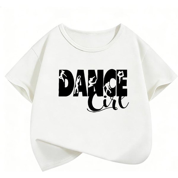 T-Shirt Z Nadrukiem Liter, KróTki RęKaw, Y2K, Dla Dzieci, ChłOpcóW, DziewcząT, Letni, Wiosenny, Casualowy Top 160 Black-image
