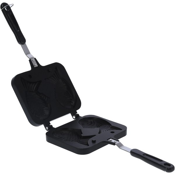 Taiyaki Fishshaped Waffle Cake Maker Pan Molde Antiadherente De Doble SartéN Para Uso En La Cocina L(For 6.5-9Kg) Black-image