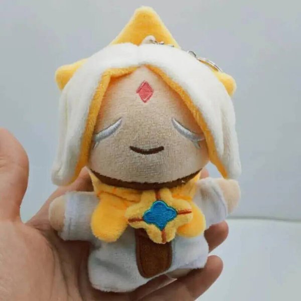 Kawaii 10 Cm Gra Cookie Run Kingdom Pluszowa Czysta Wanilia BiałA Lilia Cień Mleko Wieczny Ciasteczko Cukrowe Pluszowy Wisiorek Lalka Zabawka Prezent-image