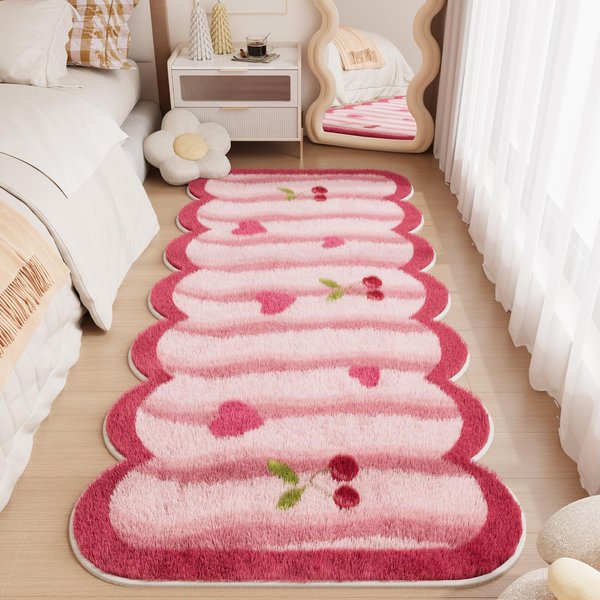 Dywan W Szachownicę Do Salonu Uroczy Dywan Do Dekoracji Sypialni Puszysty MięKki Nieregularny Pluszowy Dywanik Przy łóżKu Domowy Pogrubiony Dywanik PodłOgowy 50X120Cm-image