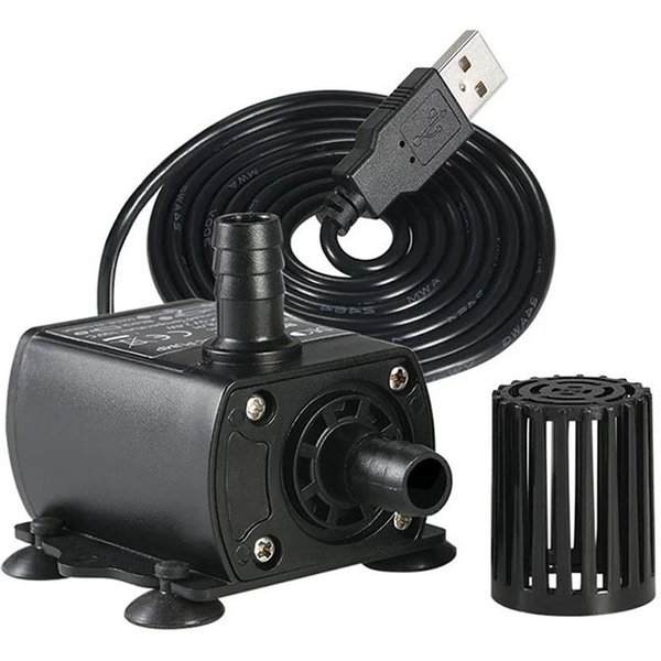 Mini Ultra Cicha Pompa GłęBinowa Akwarium OgróD Staw USB Fontanna Pompa Wodna DC 5V 250L/H QR50A-image