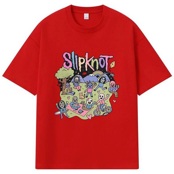 2026 Slipknot Grafika Z Nadrukiem Y2K Harajuku Streetwear 100% BawełNa Koszulka Codzienna Oversize Letnia MęSka Koszulka L-image