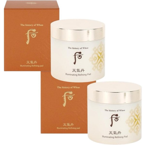 The history of whoo Cheongidan Pad Iluminador Refinador 60 Hojas Coreano Herbal Iluminador Y Exfoliante Almohadillas TóNicas Hidratantes Y Luminosidad K-Beauty 60 Sheets-image
