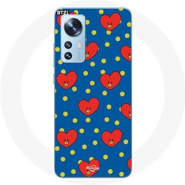 Funda Para Xiaomi Mi 12 / 12X BTS Bangtan Boys BT21 Tata De V Fondo Azul-image