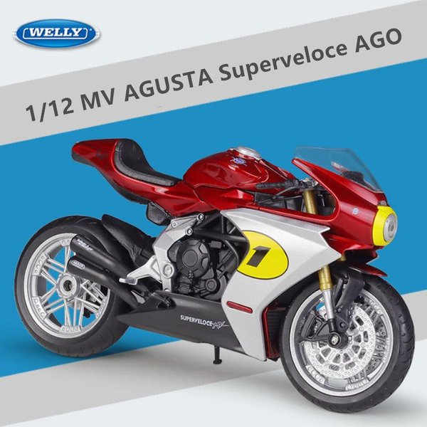 Welly 1:12 Mv Agusta Superveloce Ago Metalowy Model Motocykla WyśCigowego Diecast Metalowy Model Motocykla Ulicznego Symulacja Zabawka Dla Dzieci Gif-image