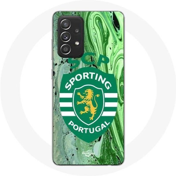 Funda - Maniacase - Samsung Galaxy A52 - Flexible - ProteccióN - Motivo SCP Sporting Portugal Negro-image