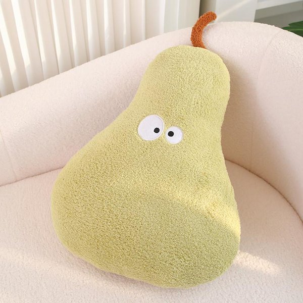 66X40Cm Humanoidalna Zielona Gruszka Pluszowa Poduszka Wypchana Kawaii Owoce Poduszka PodpóRka PlecóW Pluszak Dekoracja Kanapy KrzesłA Prezent-image
