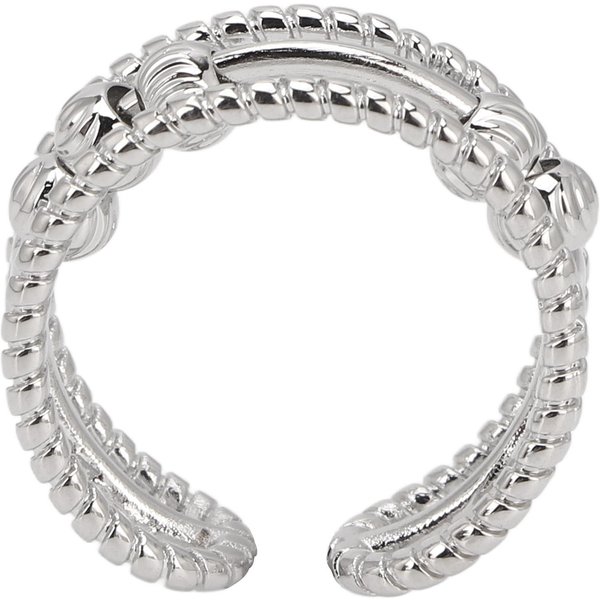 Anillo De Cuentas Para Aliviar El EstréS Hombres Mujeres Ajustable Exquisito Moderno Anillo Para Aliviar La Ansiedad Para Fiesta White-image