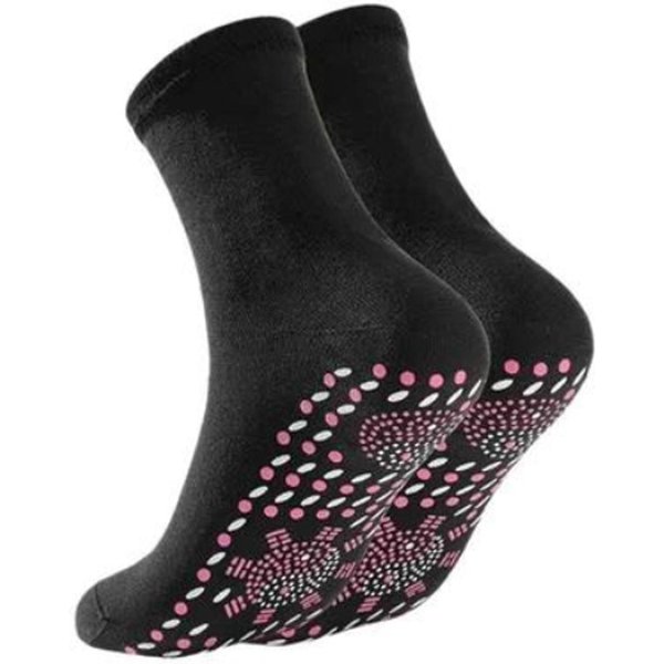 Calcetines Calentados, Calcetines Autocalentables, Calcetines MagnéTicos Autocalentables De Turmalina, Calcetines De Masaje Para Hombres Y Negro-image
