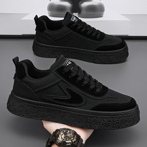 Zapatos De Hombre Primavera Nuevos Suela Gruesa Resistentes Al Desgaste Trabajo Y Trabajo Zapatos Casuales Deportivos De Hombre CañA Baja Planos 44 Gray-image