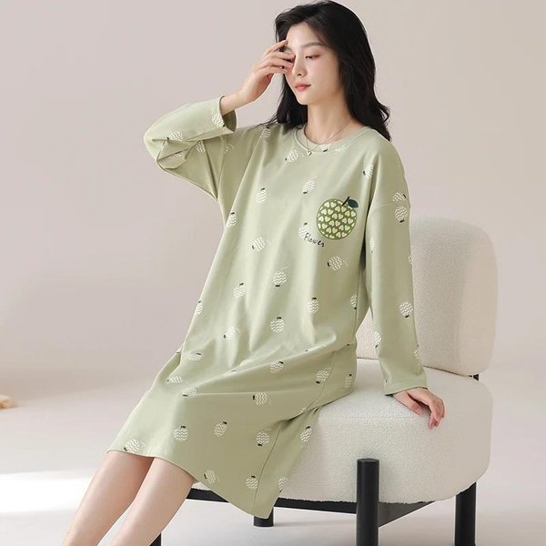 Pijama Rosa De Talla Grande De OtoñO E Invierno De Manga Larga Lindo Pijama Kawaii Pijama Suave Pijama De NiñA CóModo 3XL Beige-image