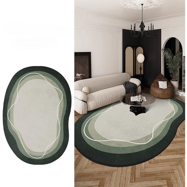Nowoczesny Styl Dekoracja Salonu Dywan Gradientowy Dywany O Nieregularnych KształTach Do Sypialni Domowy Gruby Pluszowy Dywanik MięKki Puszysty Dywanik Do Gabinetu 80X160Cm-image