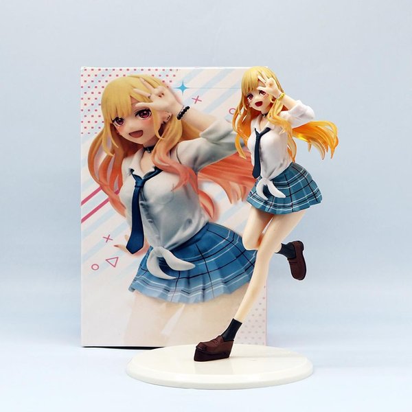 Anime My Dress Up Darling 18CM Kitagawa Marin Figurka W Mundurku PVC Figurka Akcji Anime Model Zabawki Kolekcjonerskie Prezent Urodzinowy Dla Dziecka-image
