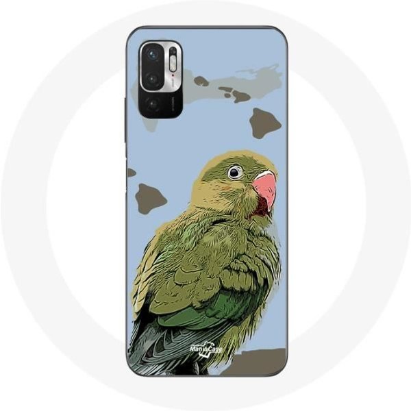 Funda Para Xiaomi Poco M3 Pro Periquitos PáJaros Verde-image