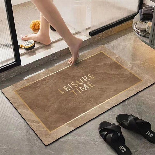 Mata Diatomowa Luksusowa AntypośLizgowa, SzybkoschnąCa Mata Pod Stopy Do łAzienki, Mata Pod Drzwi Do Toalety, Mata WejśCiowa Do Salonu, Mata PodłOgowa 60X90Cm23.6X35.4In-image