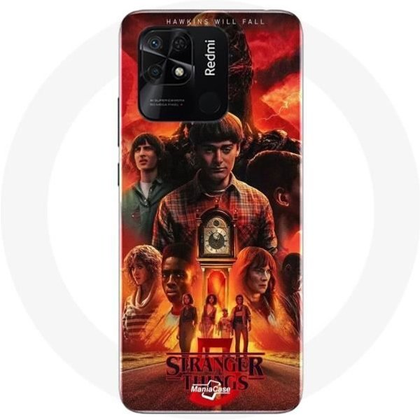 Funda - Maniacase - Xiaomi Redmi 10C - Negra - Flexible - Stranger Things Temporada 5-image
