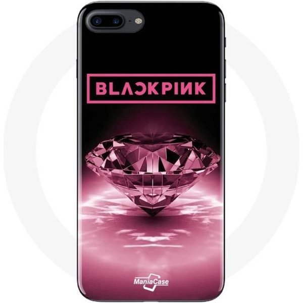 Funda - Maniacase - Iphone 7 Plus - Negro - Flexible - PatróN Blackpink Kpop Logo Rosa Negro-image