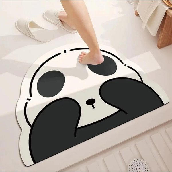 Felpudo De BañO Con DiseñO De Barro De Diatomeas, Felpudo Para Puerta De Entrada, Felpudo Absorbente Para Pies 50X80Cm-image