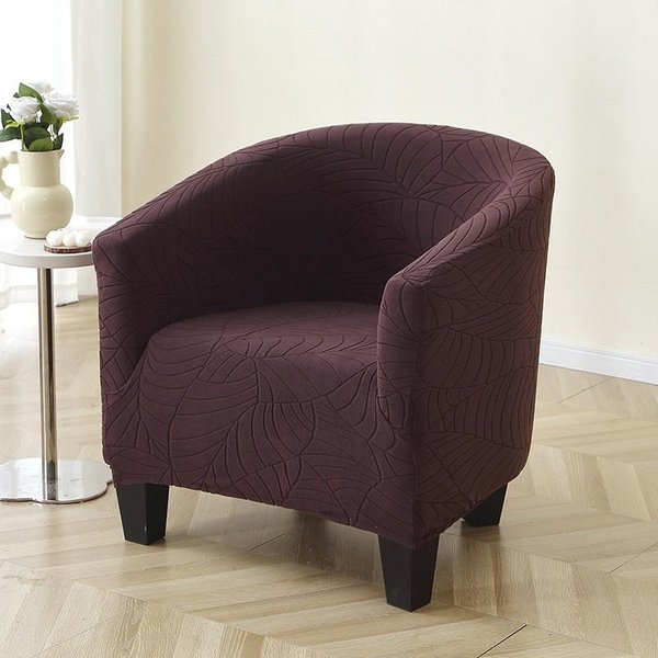 Pokrowiec ŻAkardowy Na Fotel Typu Tub Chair Elastyczne Pokrowce Na Sofę Klubową Pokrowiec Na Fotel Pokrowiec Na Sofę Jednoosobową Do Salonu Bar Bankiet Black-image