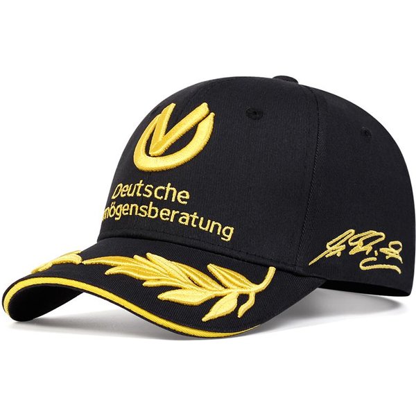 Unisex ZłOte Haftowane Litery Czapki Baseballowe Wiosna I Jesień Outdoor Regulowane Codzienne Czapki Wszechstronne Snapback Kapelusz PrzeciwsłOneczny 55-60Cm Yellow-image