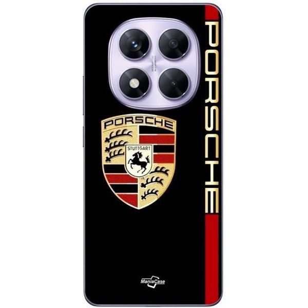 Funda - Maniacase - Xiaomi Redmi Note 14 Pro 5G - Logo Porsche - Flexible - Moderna Negro-image