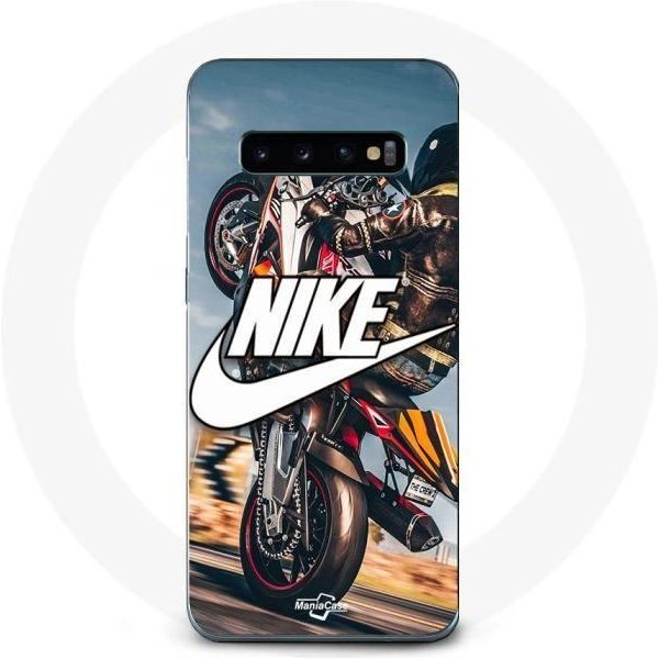 Funda - Maniacase - Samsung Galaxy S10 Plus - Blanco - Flexible - Logo De Nike, Rueda De Moto Blanco-image
