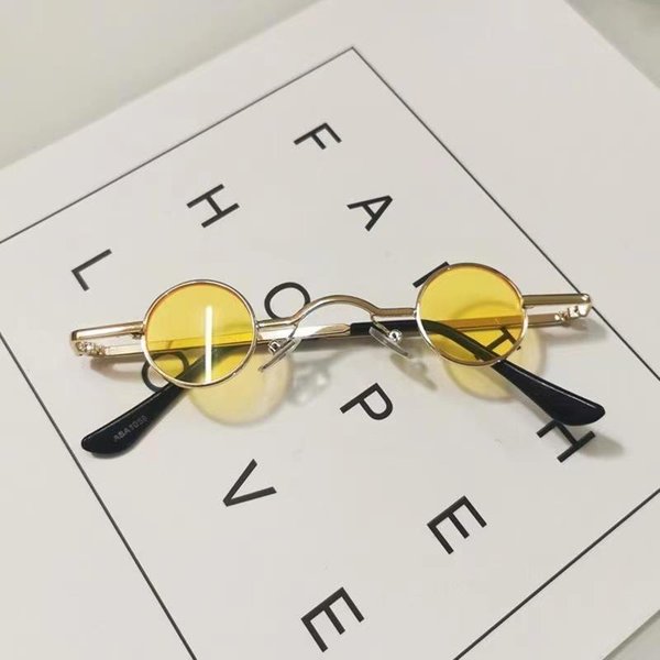 OkrąGłE Metalowe Okulary PrzeciwsłOneczne Vintage Oprawki Dla Kobiet MężCzyzn Luksusowy Design Okulary PrzeciwsłOneczne Kobiety Lustrzane Gafas De Sol UV400 Beige-image