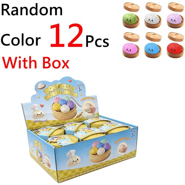 Kulki Squishy PierożKi W PudełKu Niespodziance Kolorowe Powoli WracająCe Do KształTu Zabawka Fidget Do śCiskania Poprawa Nastroju Redukcja Stresu Dla Dzieci DorosłYch Antystresowy Prezent-image