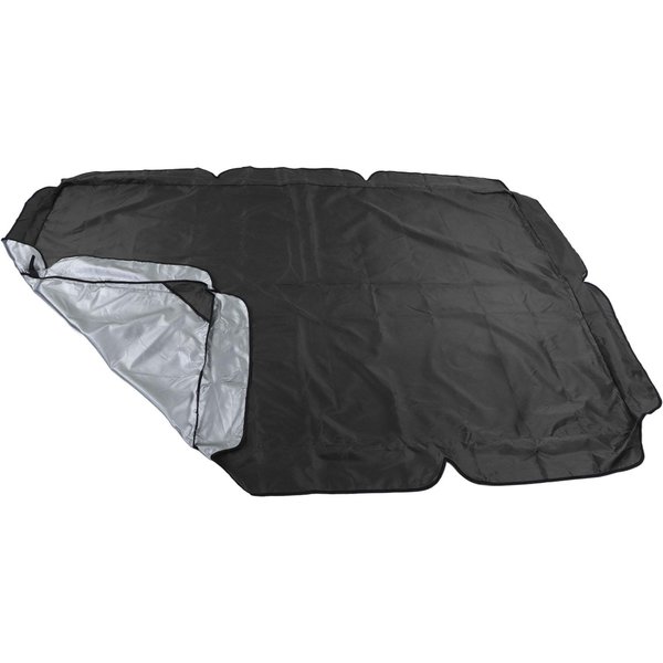 Toldo Para Columpio De Exterior JardíN Patio Impermeable Silla Mecedora Cubierta Superior Antipolvo Tela Oxford Recubierta De Plata 210D BalcóN Negro-image