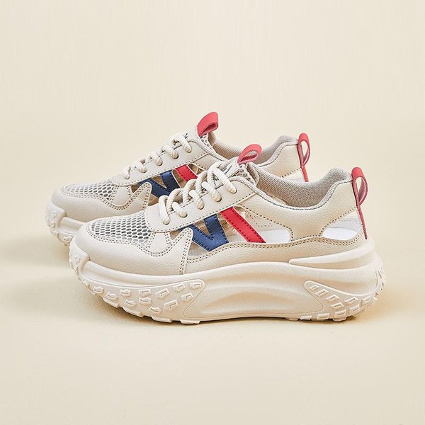 Nuevas Zapatillas Dad De Verano Caladas Para Mujer Malla Transpirable Estudiante Modernas Casual Suela Gruesa Altura 40-image