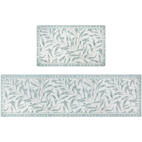 Alfombra NóRdica Larga Para Cocina, De Poliuretano, Resistente Al Agua Y Al Aceite, Lavable, Antideslizante, De Cuero, Para El Hogar, Suministros De Cocina, DecoracióN 45X75Cm 17X29Inch-image