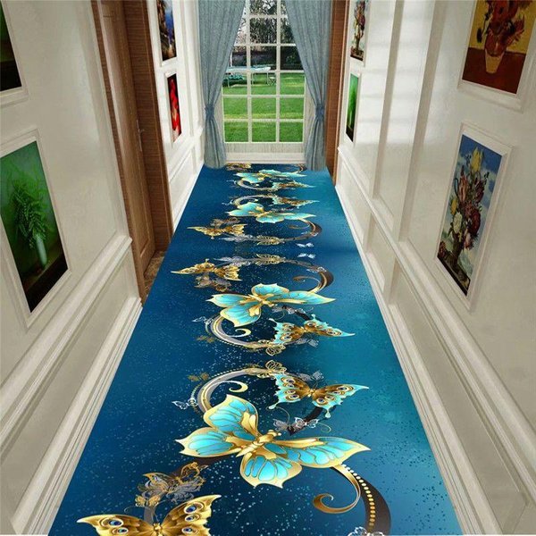 Alfombras Modernas De Lujo Para Pasillo, DecoracióN De Pasillo, Hogar, Sala De Estar, Alfombras Grandes Para Dormitorio, Alfombra 90X400Cm-image