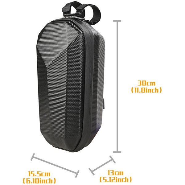 Bolsa Frontal Para Patinete EléCtrico, Carcasa Dura De EVA De 4L, Impermeable, Para Colgar En Bicicleta, Mochila Para Cabeza De Patinete EléCtrico 4L Negro-image