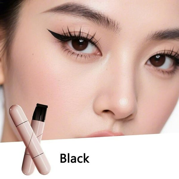 Sello Delineador De Ojos Sello Delineador De Ojos Integrado Contorno Preciso Sello Delineador De Ojos De Larga DuracióN LáPiz LíQuido Delineador Maquillaje CosméTicos Negro-image