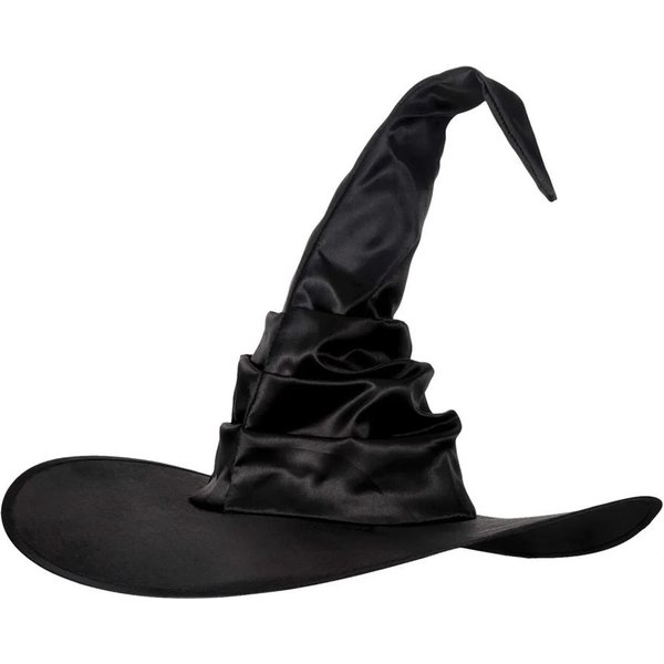 Halloween Plegable Sombrero Negro De Brujo Mago Fiesta Disfraz Cosplay Tocado Gorro De Diablo Accesorios Para Fiesta De Cosplay Disfraz De Mujer Black-image