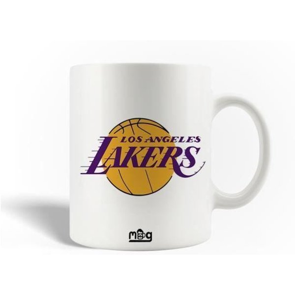 Kubek Ceramiczny - Lakers - Logo - 30Cl - MożNa Myć W Zmywarce - BiałY-image